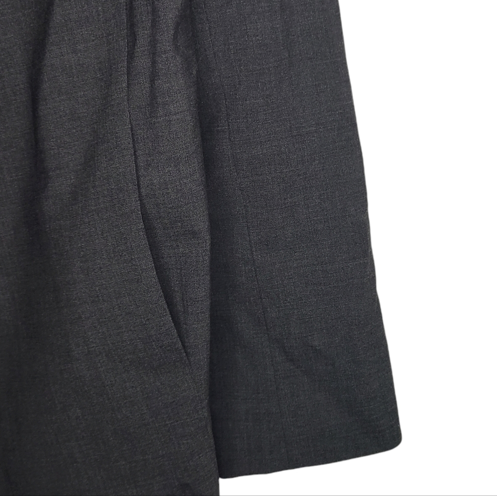 Women's Dark Gray Asymmetric Long Blazer Jacket - Picture 8 of 13